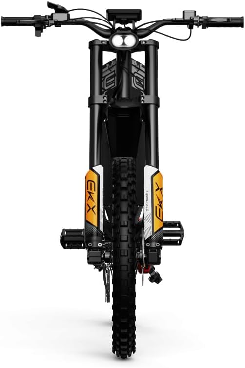 EKXBIKE TX1 Electric Dirt Bike for Adults, Off Road Electric Motorcycle | 7000W Peak Motor, 55MPH Top Speed, 60V 30Ah Battery, Up to 120KM Range and Full Suspension for Rugged Terrain