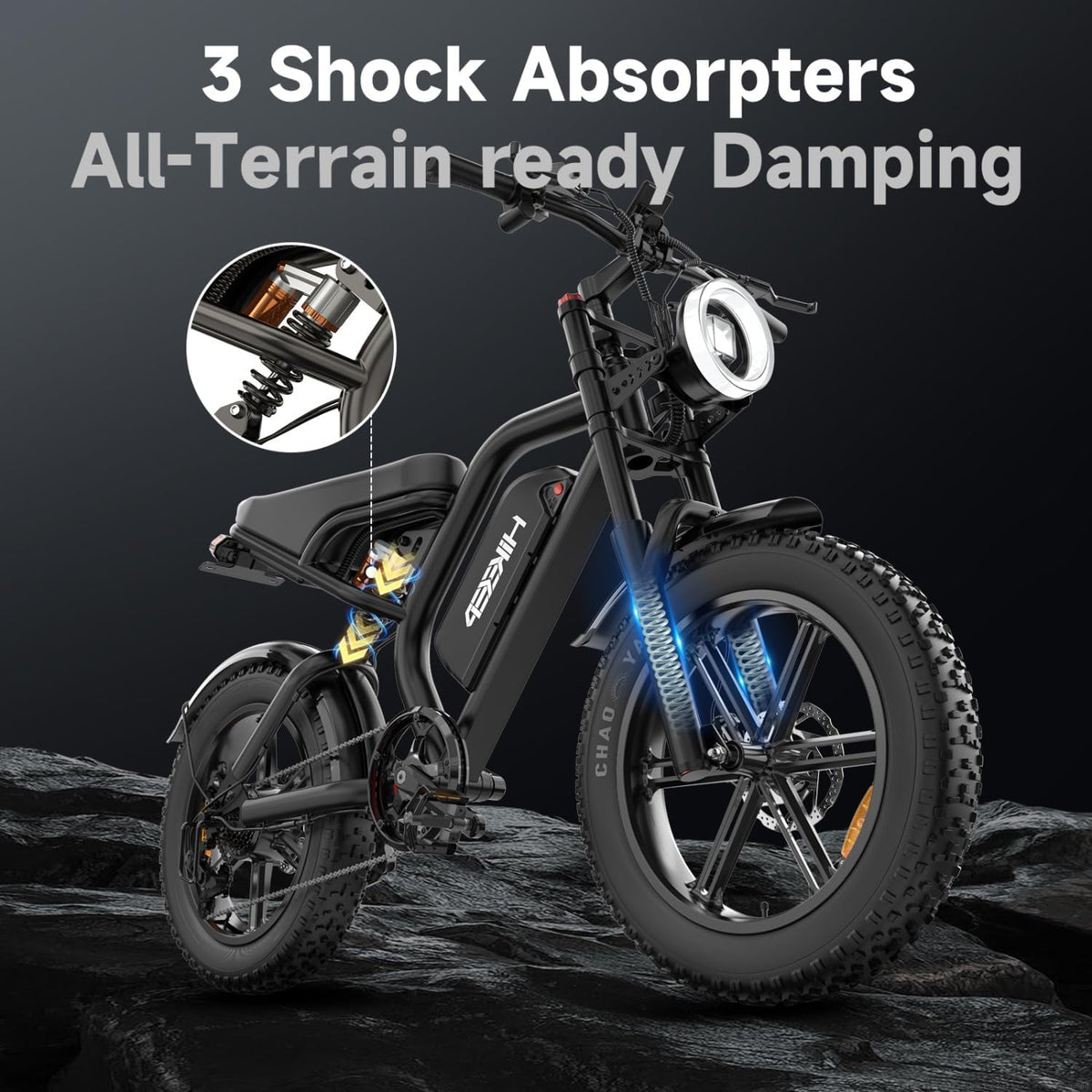 GLOBALKEEP K6-G 1500W Peak Integrated Wheels Fat Tire Electric Bike