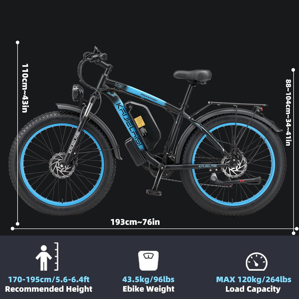 AWD Electric Bike for Adults, Peak 4000W Power 26” Fat Tire Ebike, Dual Motor Electric Bicycles, 48V 22.4AH Removable Battery Fast Dual Hydraulic Brakes 21-Speed All Terrain E-Bikes