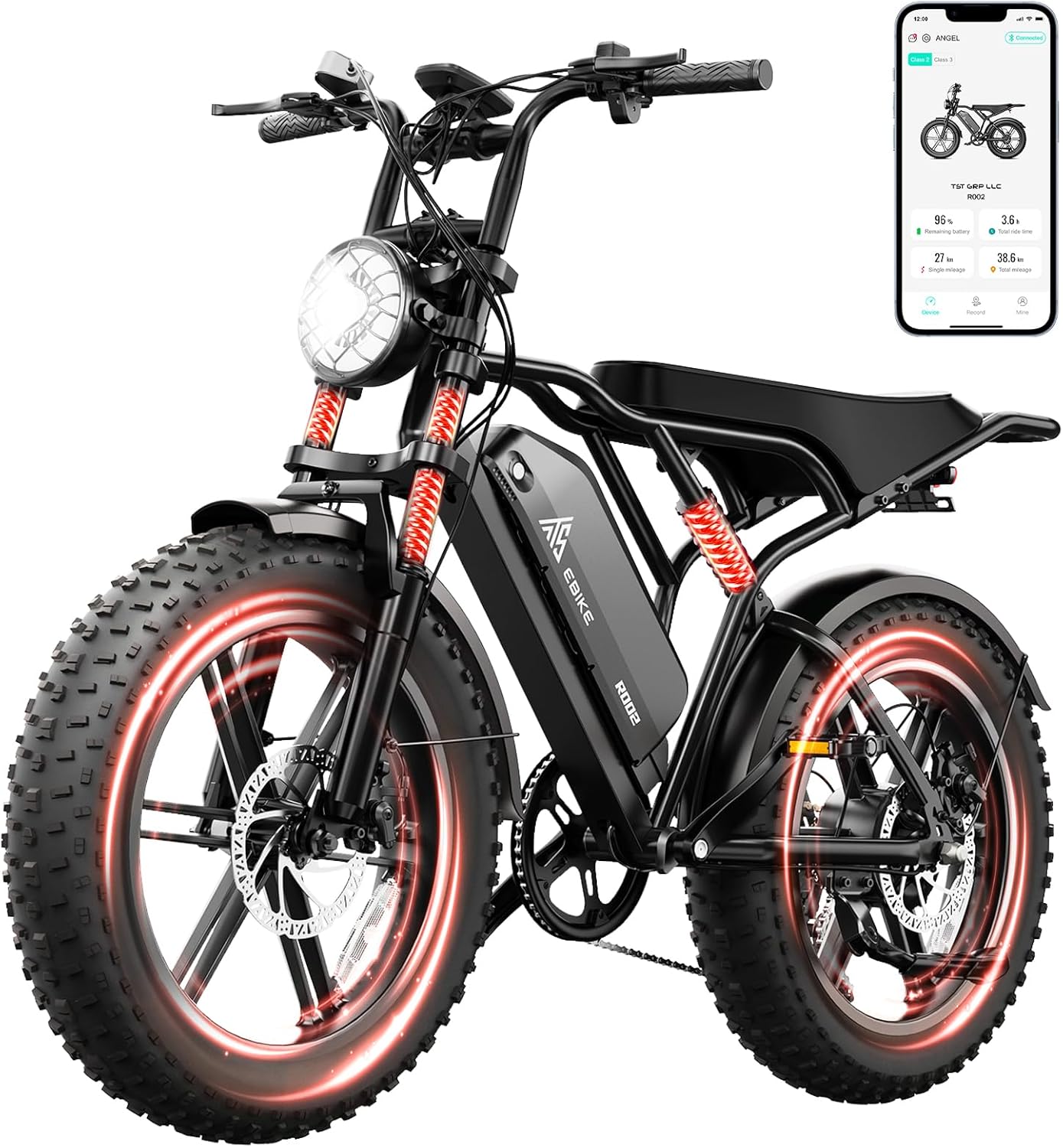 TST Electric Bike - 48V 15Ah Battery, 1500W Peak Motor, 20 * 4.0 Fat Tire