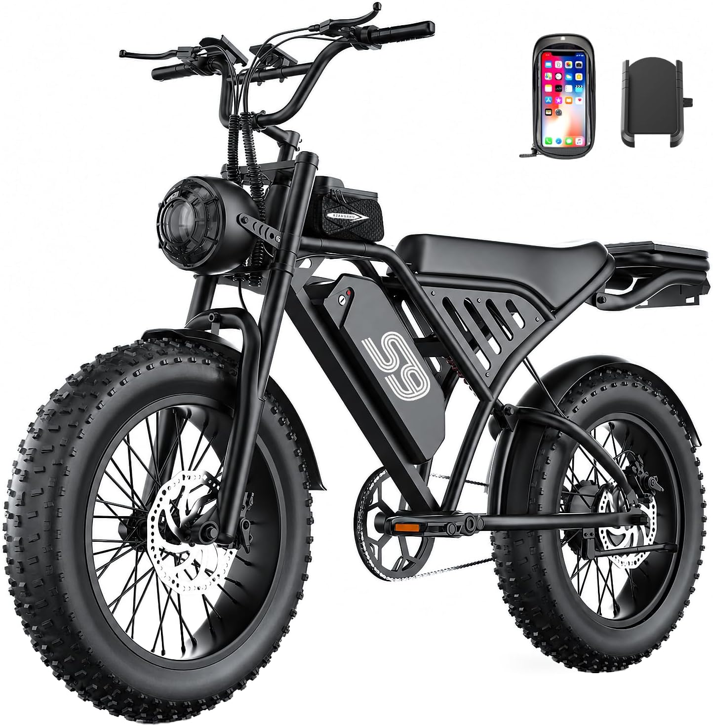 ASKGO Electric Bike for Adults, 2500W Peak Electric Dirt Bike, 36MPH 65Miles E Bike with 48V 20AH Removable Battery, 16"/20" Fat Tire All-Terrain Ebike with NFC Unlock