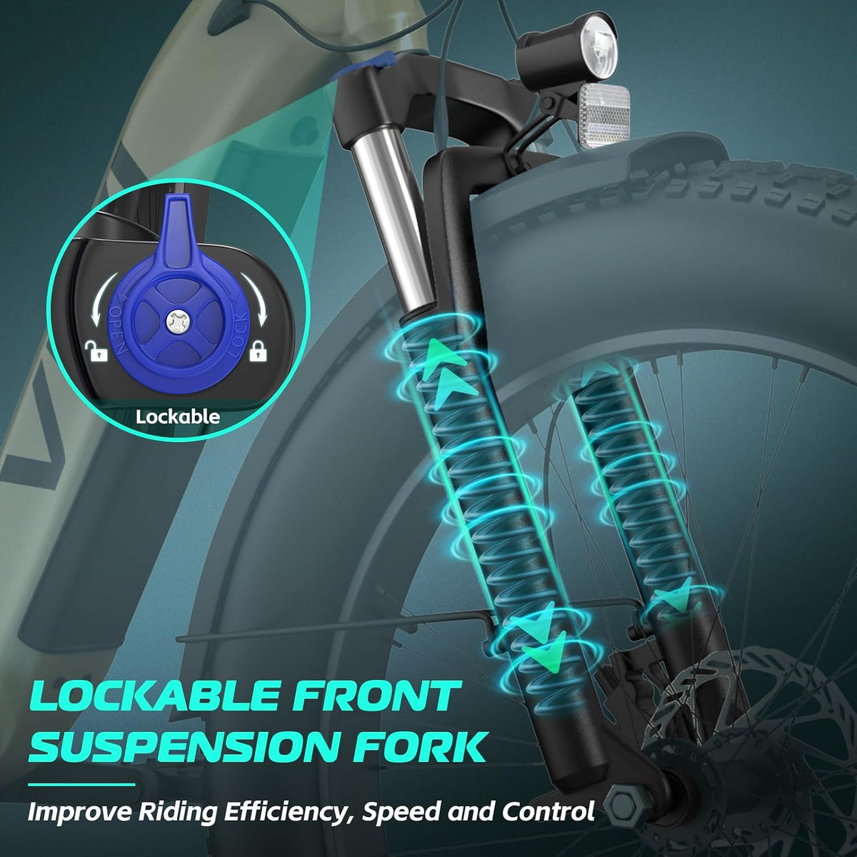 Vivi ACE07 Electric Bike for Adults, 26" x 4.0 Fat Tire Ebike