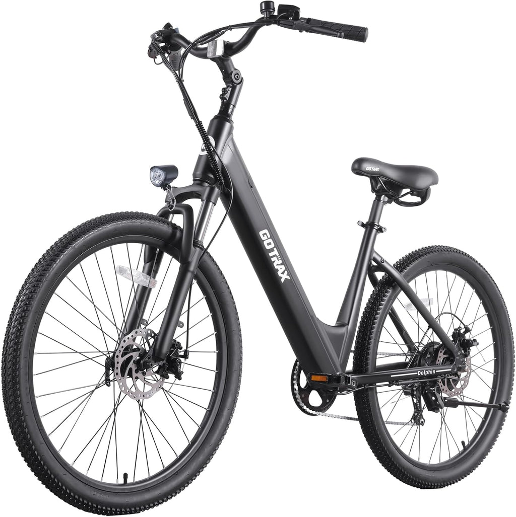 Gotrax Dolphin 26" Step -Thru Electric Bike for Adults, Max 30 Mile & 20Mph