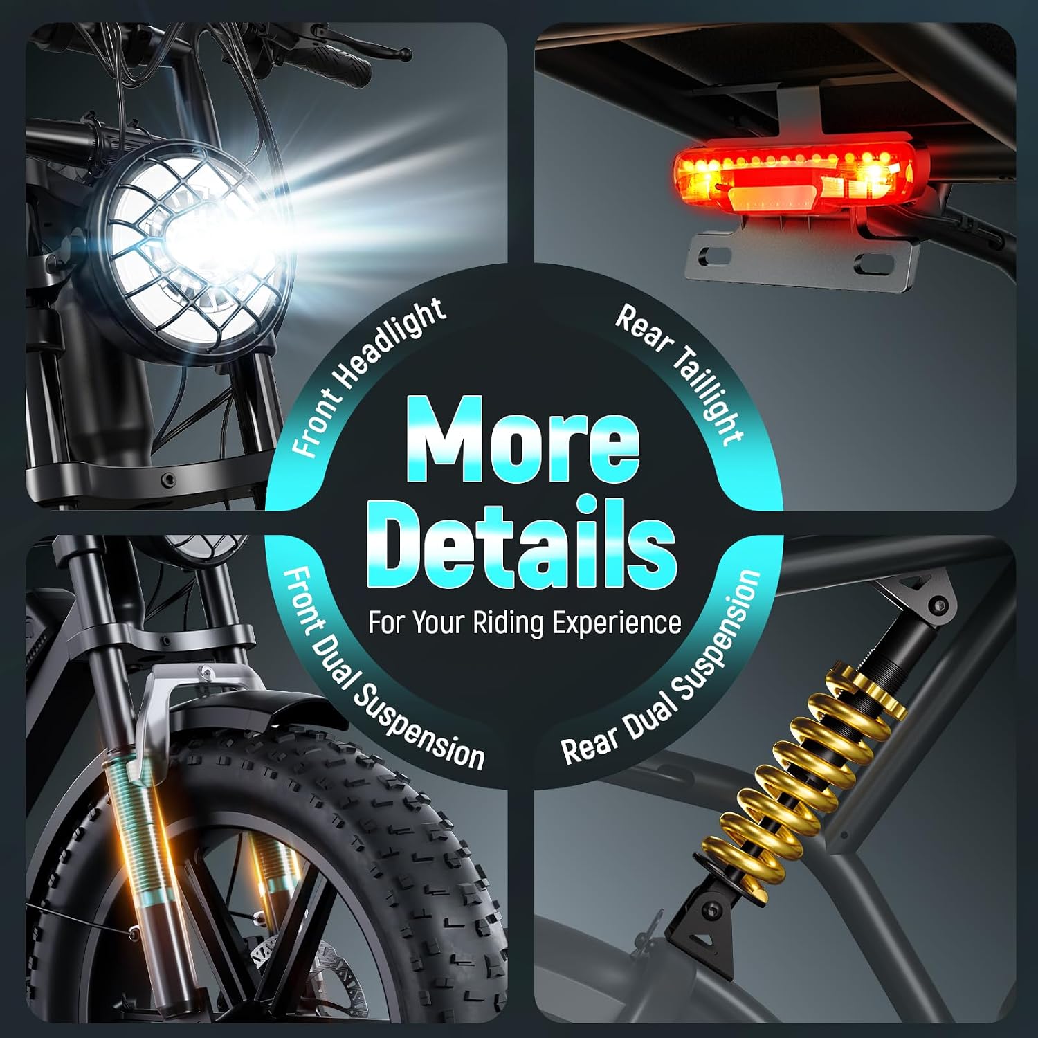 TST Electric Bike - 48V 15Ah Battery, 1500W Peak Motor, 20 * 4.0 Fat Tire