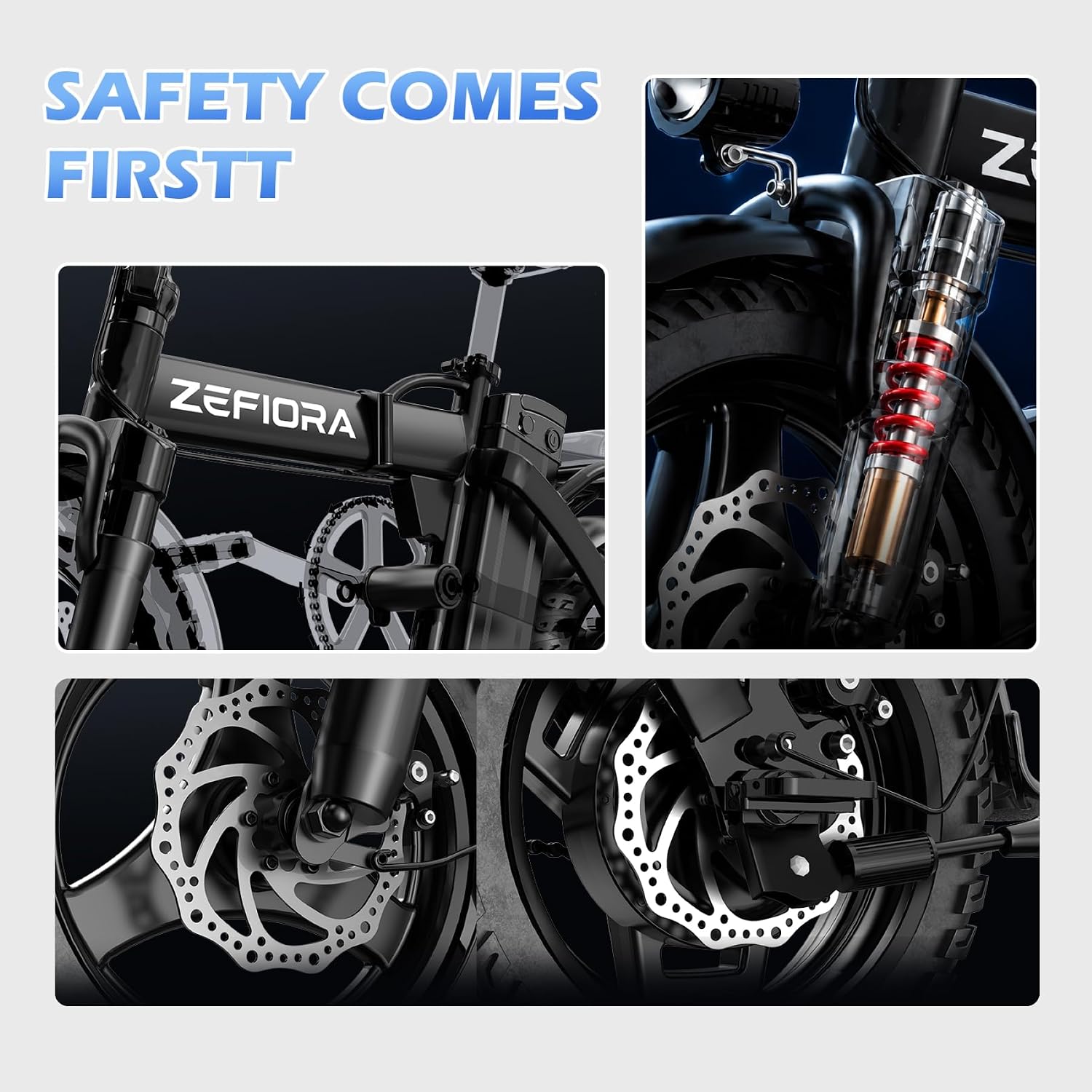 Folding Electric Bike for Adults, 14 Inch Mini Ebike for Commuting