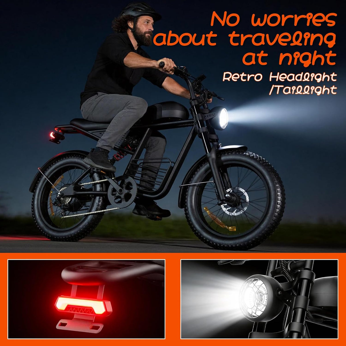 Electric Bike for Adults, 48V 1500W/3000W Dual Peak Motor, 35 mph Top Speed, 20" 4.0" Fat Tires, 7-Speed Shimano Gears,50-60Miles Pedal Assist, for City, Mountain & Beach Riding