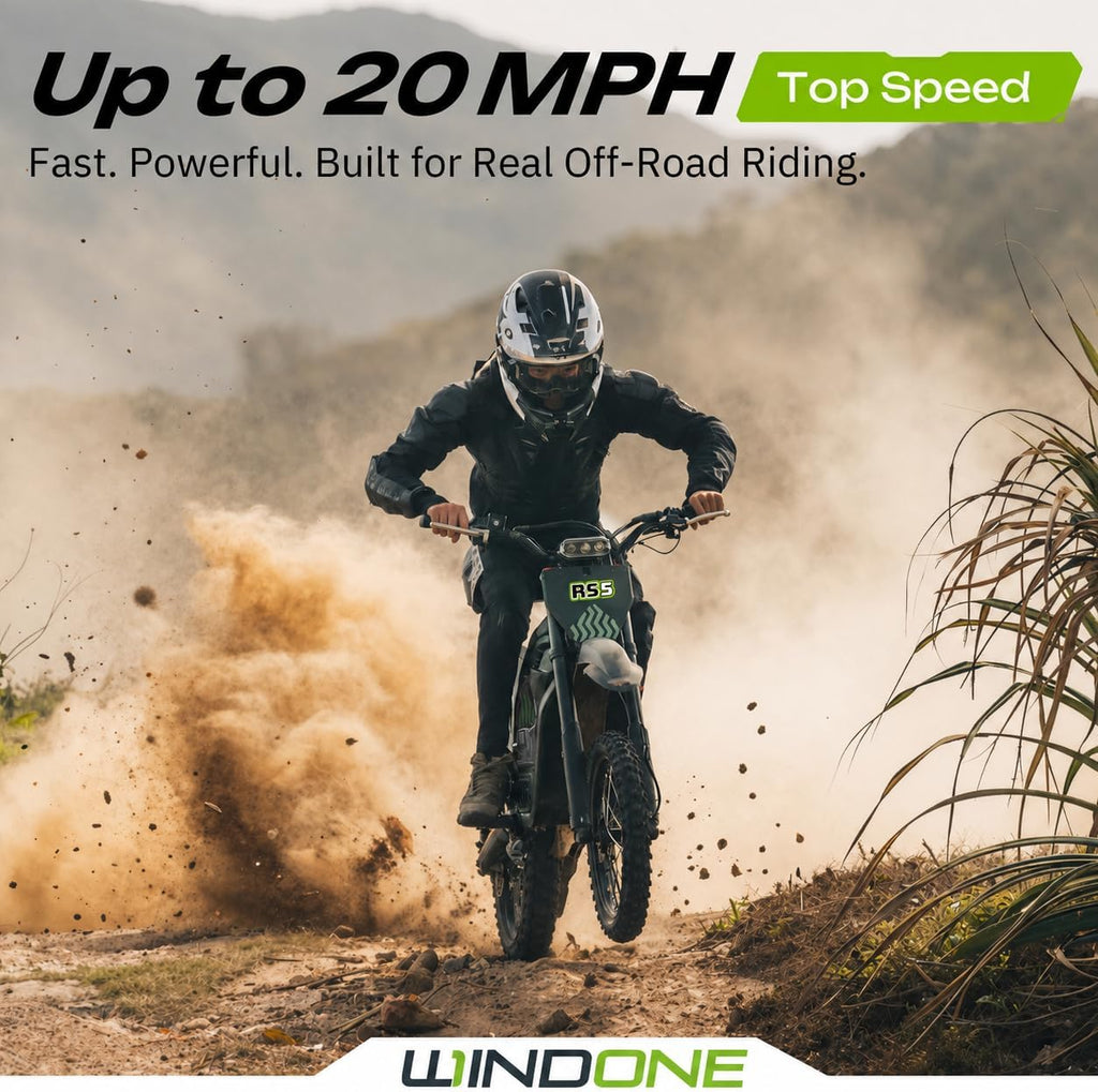 Windone RS5 Electric Dirt Bike for Teens & Adults (13+), Up to 37 MPH