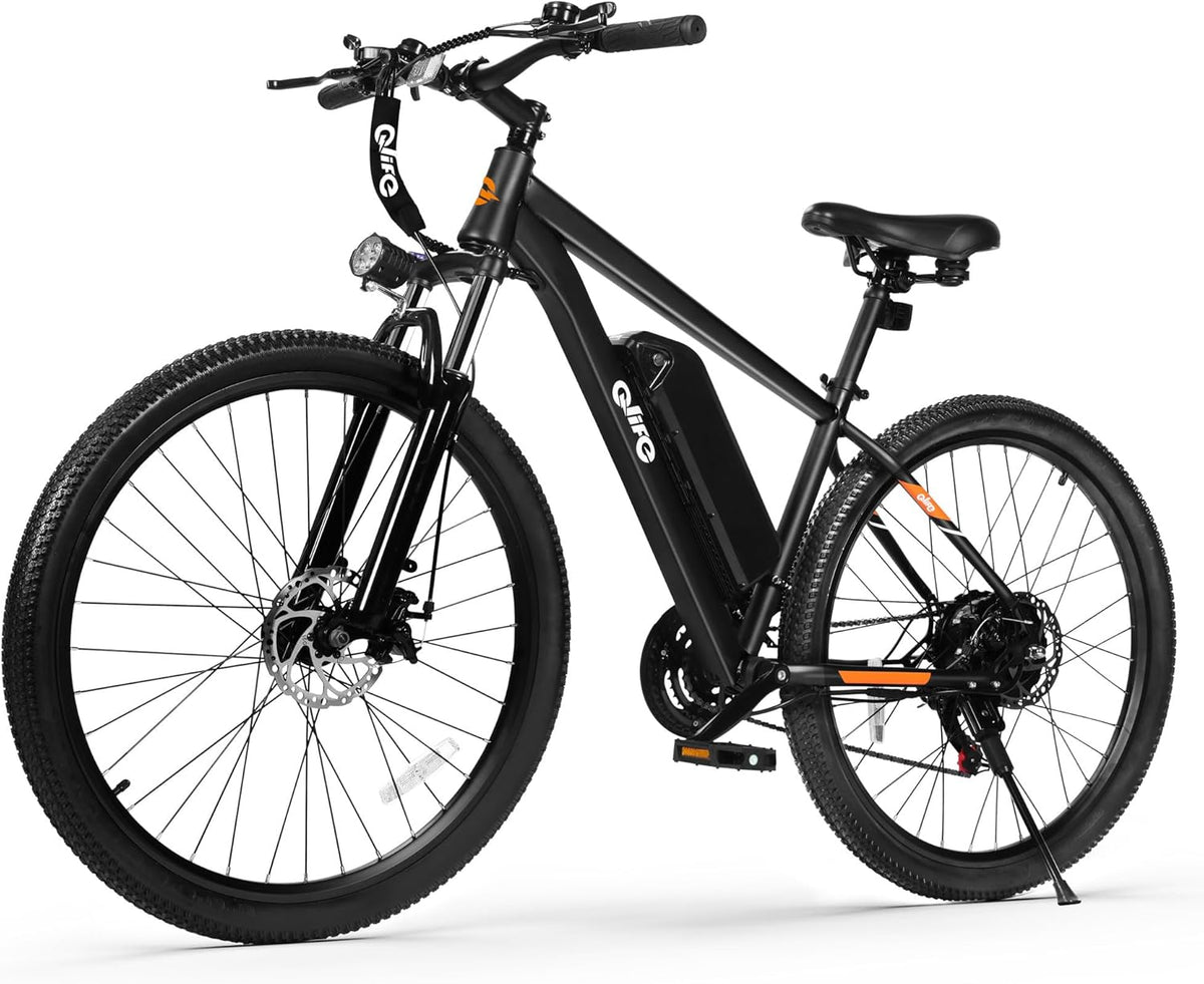 Qlife Electric Bike for Adults/Teens Racer, 21-Speed Peak 1200W Brushless Motor Adult Electric Bicycles, 48V 10.4Ah Removable Battery Mountain Ebike, Up to 55 Miles, 27.5X2.1 Tire E Bike