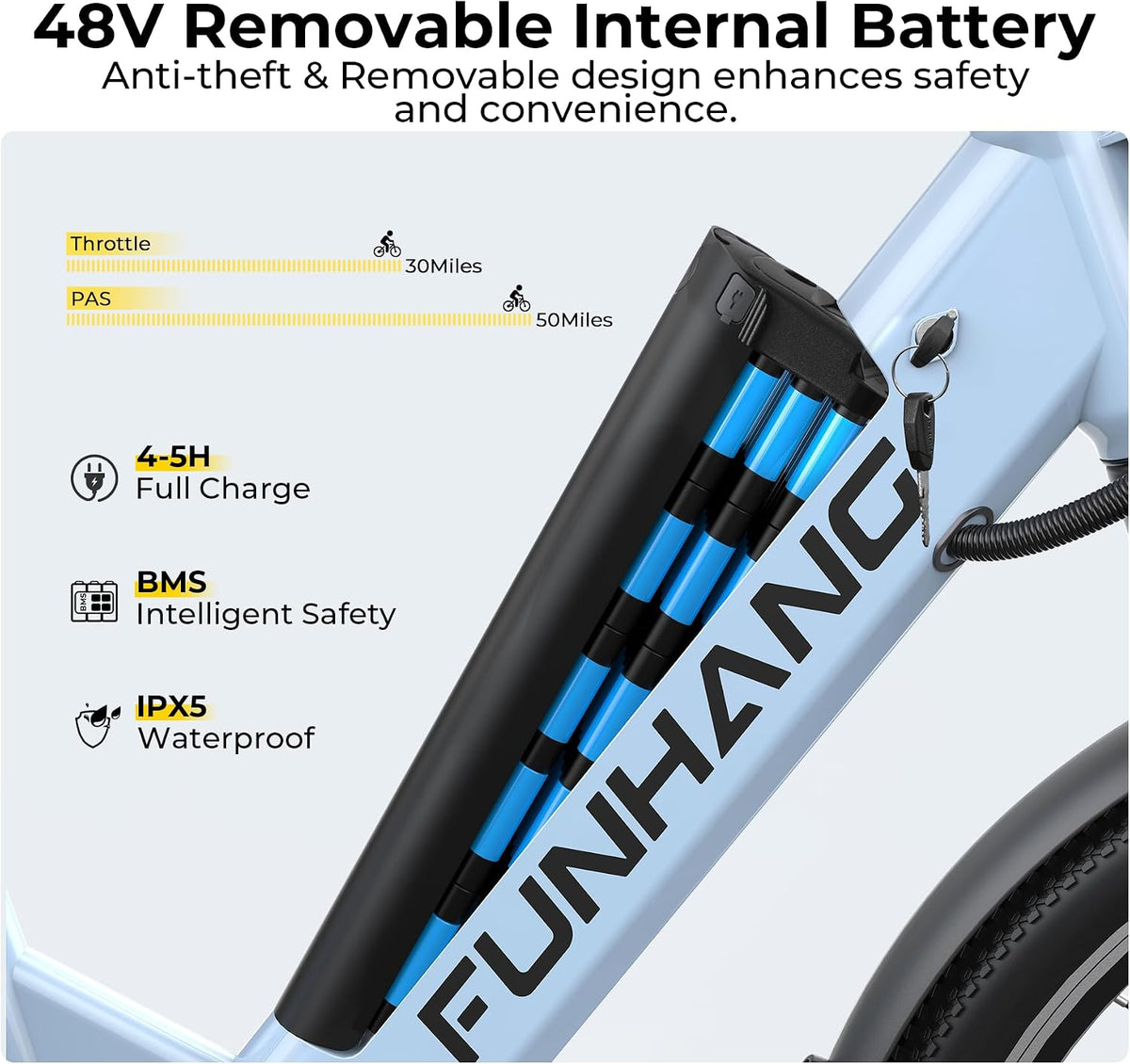 1000W Peak Ebike, 50Miles Step Thru Electric Bicycle, 26" Commuter E Bikes with 48V Built-in Removable Battery, Adjustable Stem, 7-Speed, UL 2849 Certified