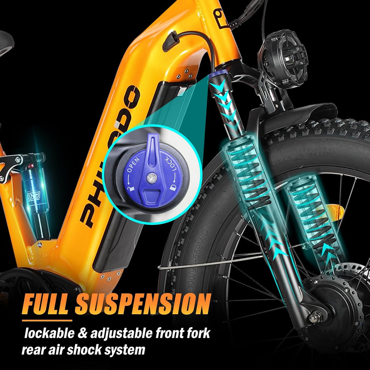 5000W Peak Dual Motor Electric Bike for Adults – 60V 32Ah Battery, 45 Top Speed, Full Suspension, 26"/24"x4" Fat Tire All-Terrain E-Bike for Snow, Sand, and Mountain Trails
