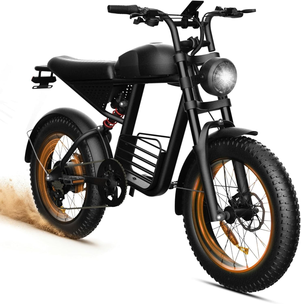 20 Inch Adult Electric Bike, 1500W/3000W Peak Motor 30-38MPH Max 50-90 Mile 15.6/18.9Ah/35Ah Battery, Motorcycle Type ebike,Shipped from USA