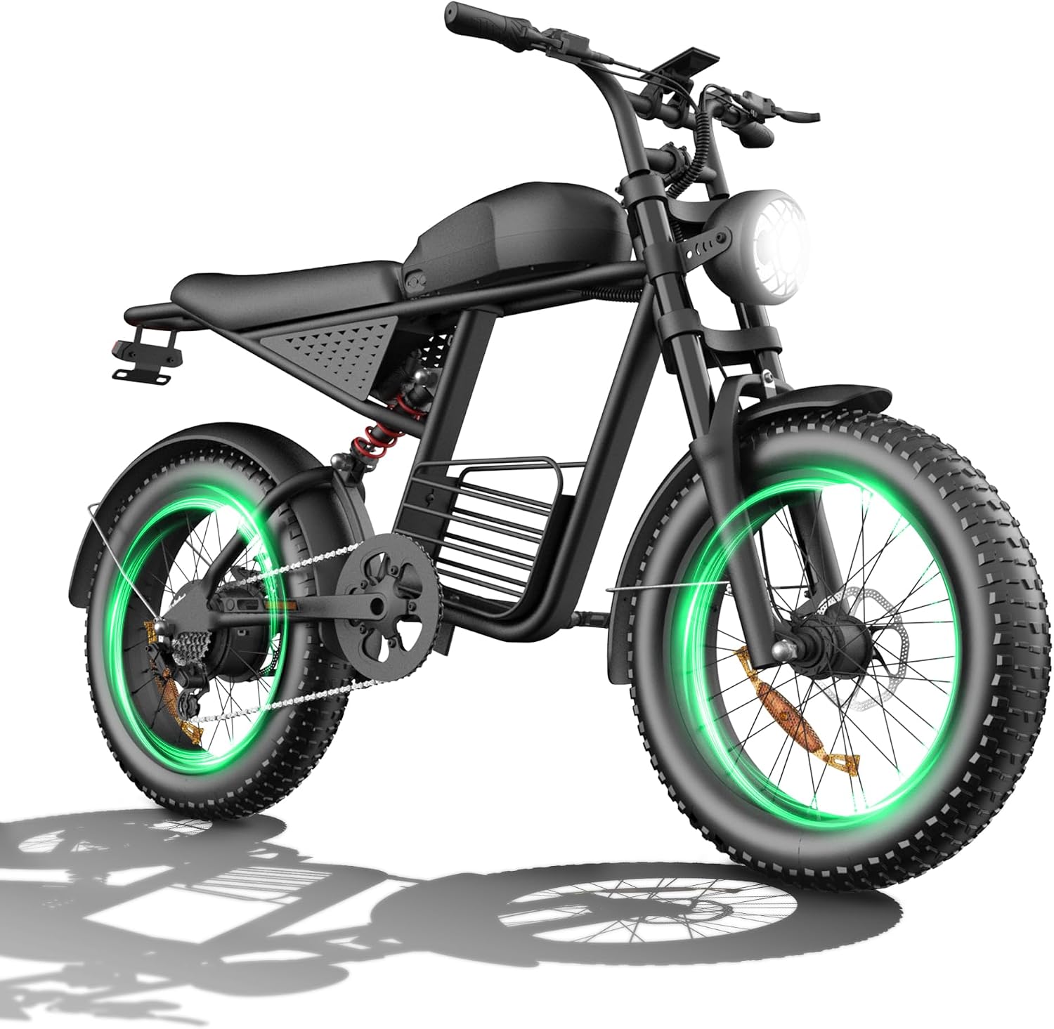 Electric Bike for Adults: 1500W/2500W Peak Motor, 20" Fat Tire Ebike & 48V 15/20 AH Removable Battery, UL 2849 Certified Electric Dirt Bike, 7-Speed for Off-Road and City Commuting