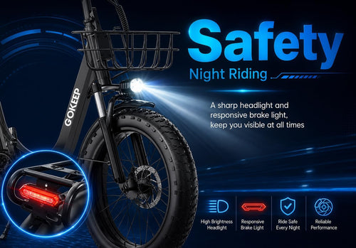 1800W Foldable Electric Bike for Adults, UL2849 Certified