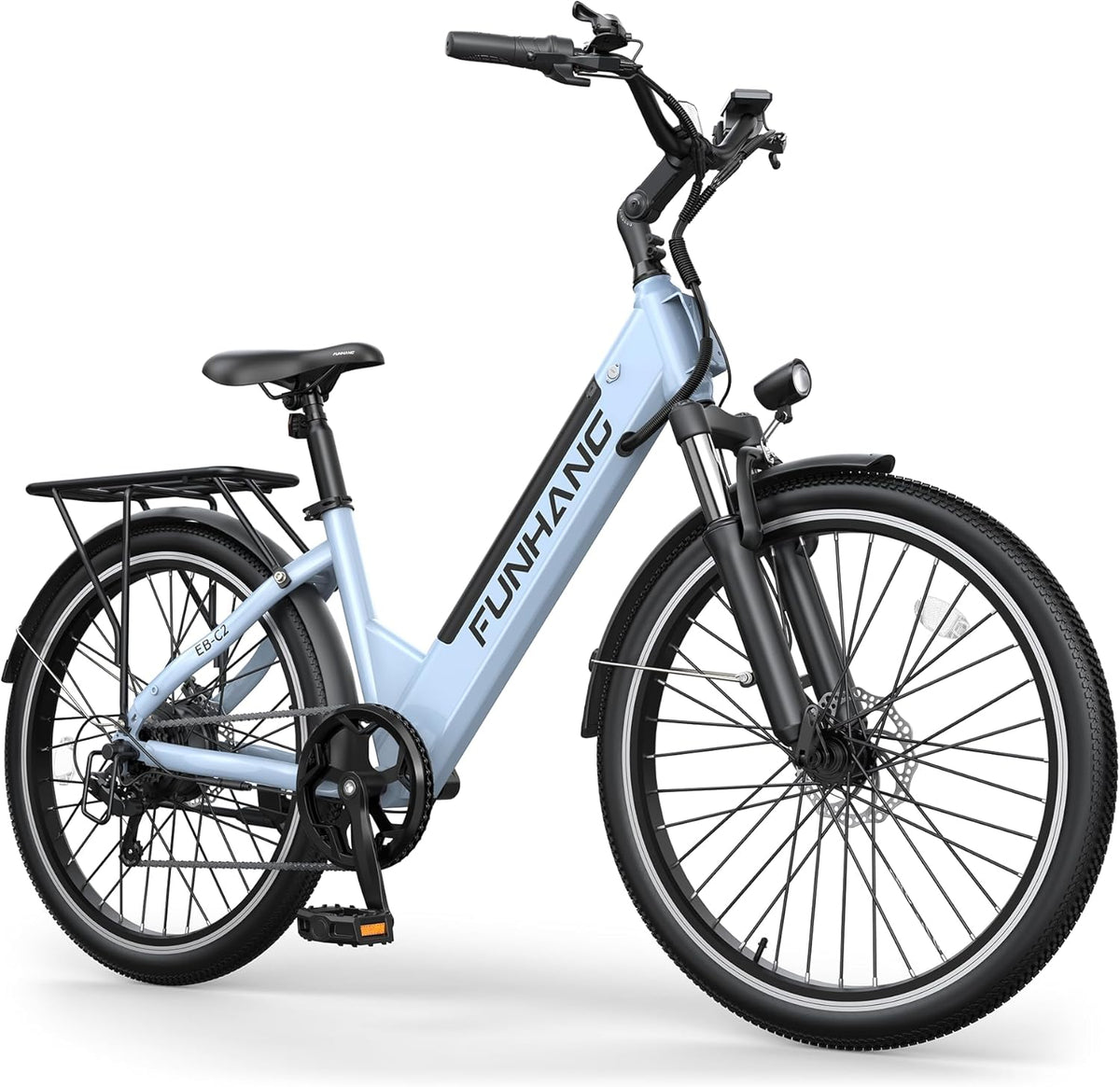 1000W Peak Ebike, 50Miles Step Thru Electric Bicycle, 26" Commuter E Bikes with 48V Built-in Removable Battery, Adjustable Stem, 7-Speed, UL 2849 Certified
