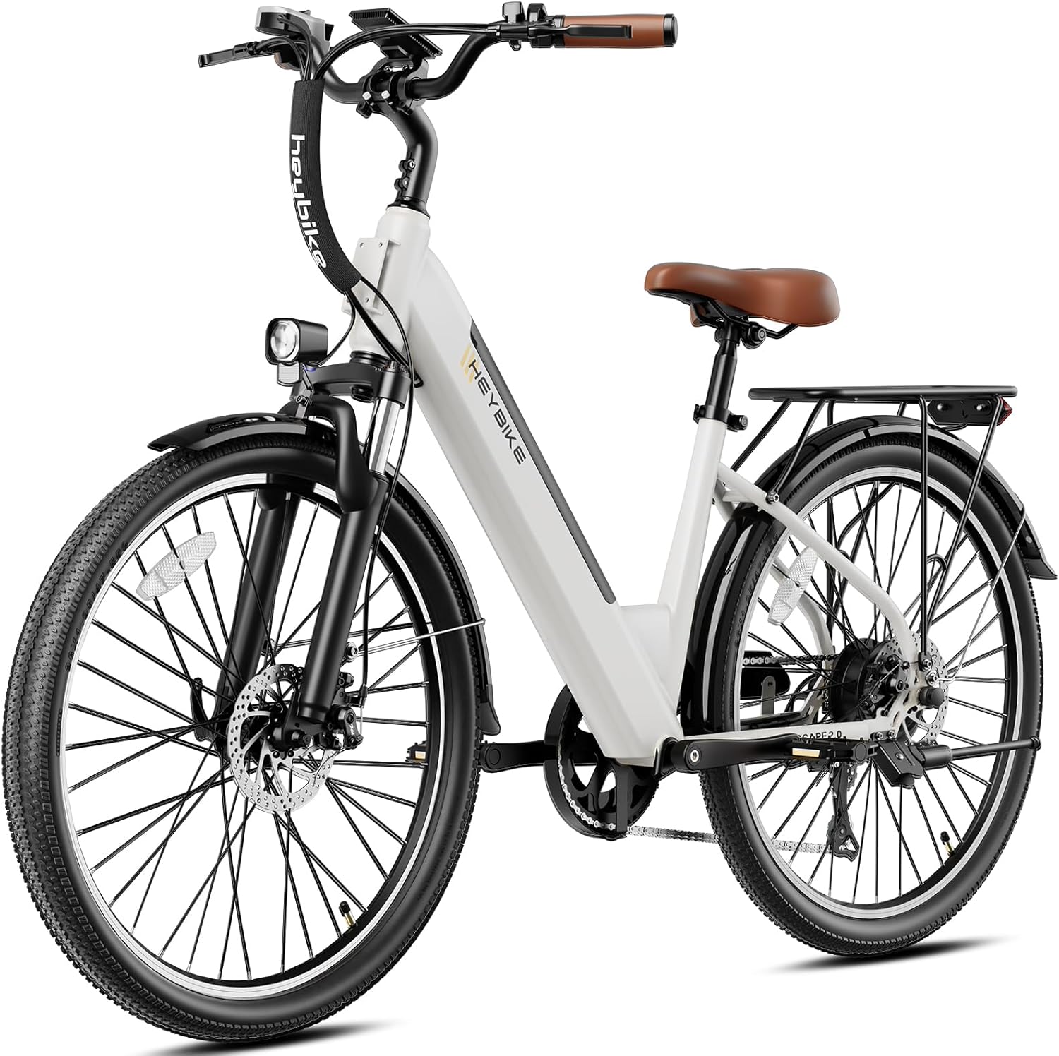 Heybike Cityscape 2.0 Electric Bike for Adults with Peak 1200W Motor, 468Wh Removable Battery, 50Miles 26" Electric Commuter Bike, 7-Speed,UL Certified