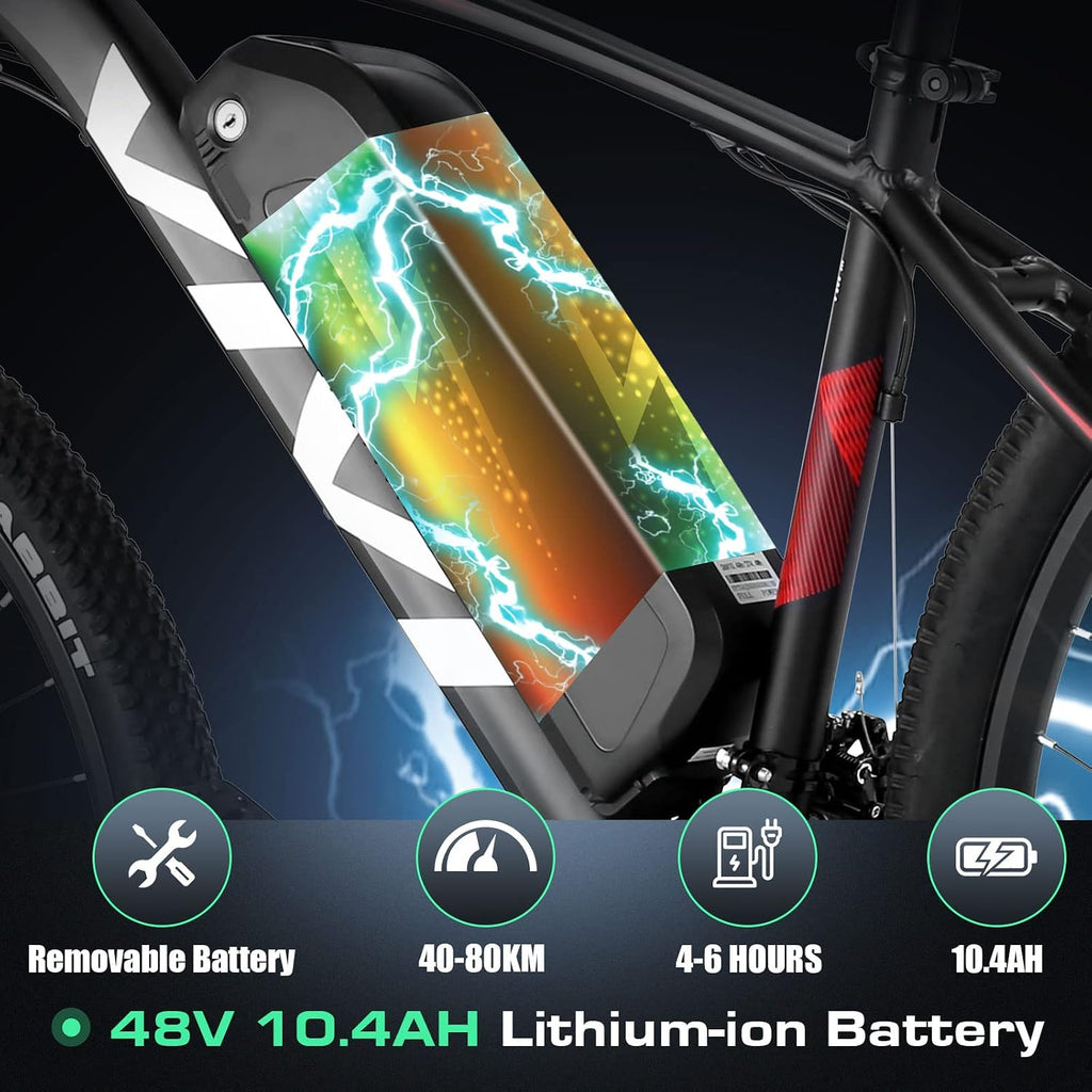 Vivi Electric Bike for Adults, 27.5" Tire E Bike 21 Speed, Basic 19.8+ MPH