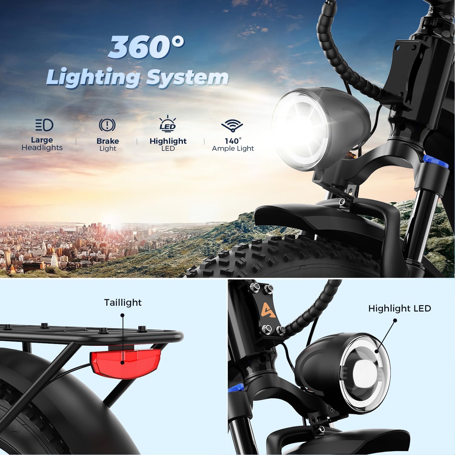 Aipas M1 Pro & M2 Pro Electric Bike for Adults, 1800W Peak, Dual Suspension
