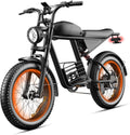 Electric Bike for Adults, 48V 1500W/3000W Dual Peak Motor, 35 mph Top Speed, 20" 4.0" Fat Tires, 7-Speed Shimano Gears,50-60Miles Pedal Assist, for City, Mountain & Beach Riding