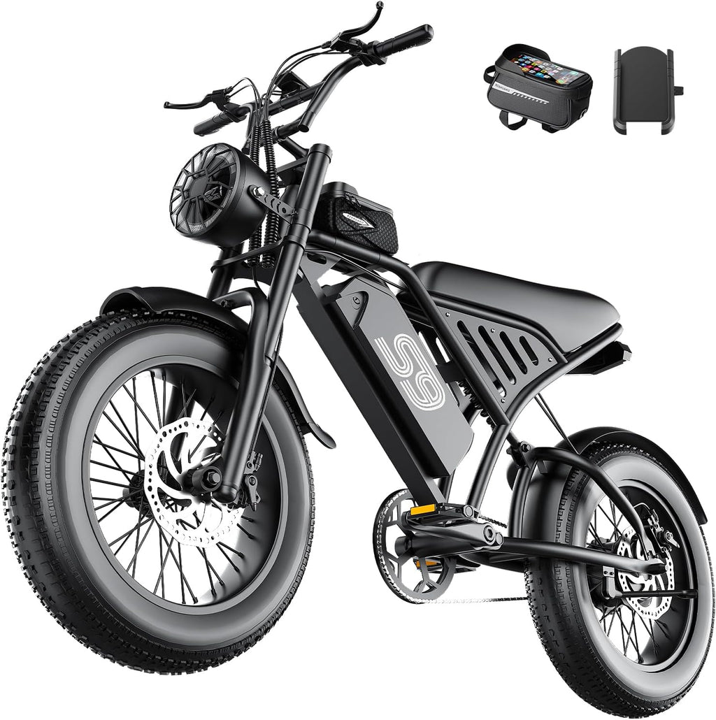 ASKGO Electric Bike for Adults Teens, 2500W Peak, 28/36 Mph & 65 Miles, 16/20" Fat Tire All-Terrain Electric Dirt Bike with 48V 20AH Removable Battery, Dual Brake Off-Road Ebike with NFC Unlock