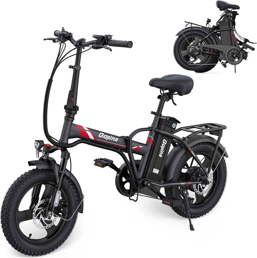 Vivi Gopina Electric Adult Bike, 16" x 3.0 Fat Tire e Bike, 500W Bicycle