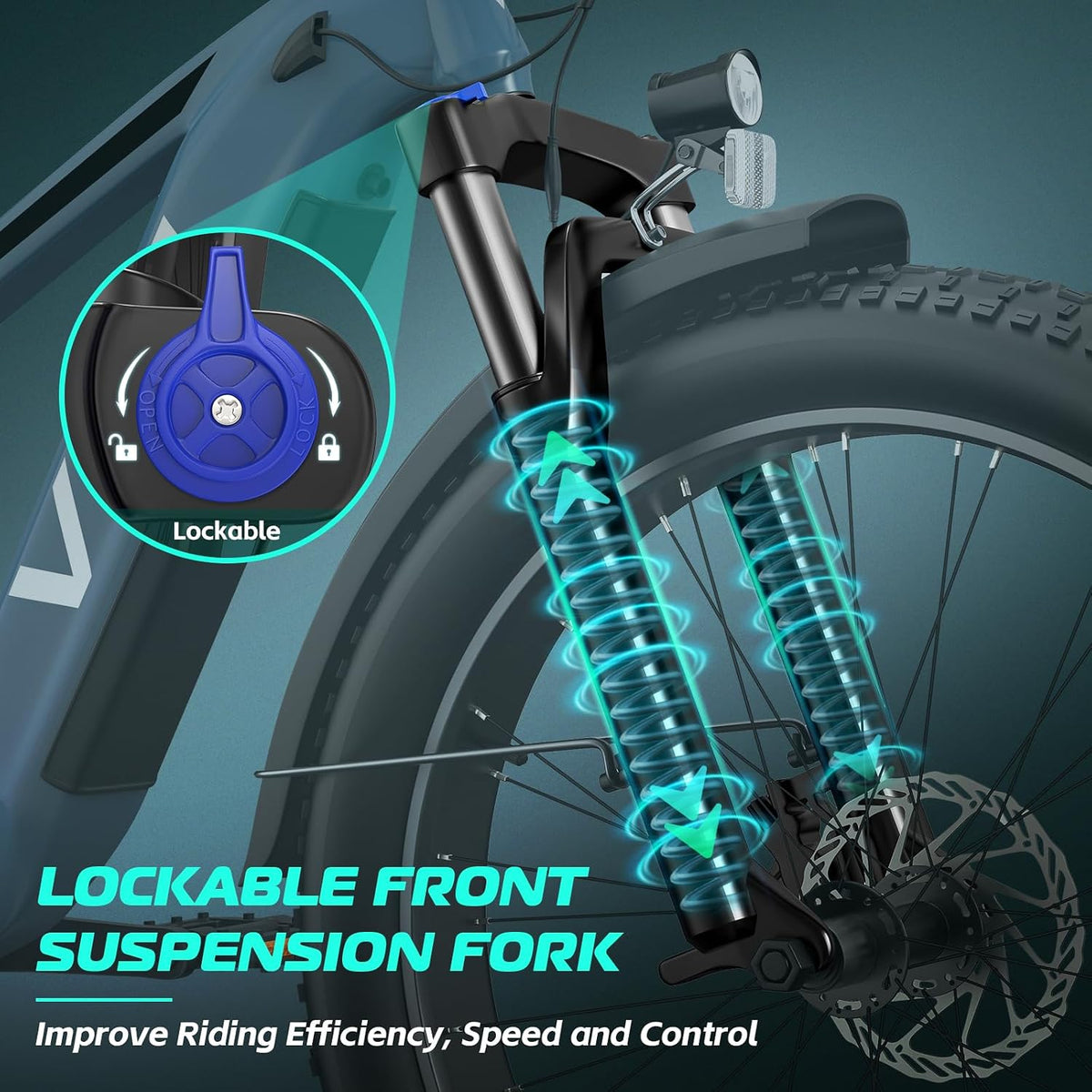 Vivi ACE01 Electric Bike for Adults 26 x 4.0 Fat Tire Ebike1500W Peak Motor