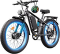 5000W Electric Bike for Adults Dual Motor– 45MPH Top Speed, 52V 23Ah Battery Up to 100 Miles Lockable Front Suspension 26" Fat Tire E-Bike for Mountain Snow Beach & Daily Commute