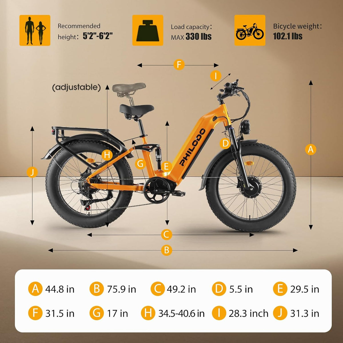 5000W Peak Dual Motor Electric Bike for Adults – 60V 32Ah Battery, 45 Top Speed, Full Suspension, 26"/24"x4" Fat Tire All-Terrain E-Bike for Snow, Sand, and Mountain Trails
