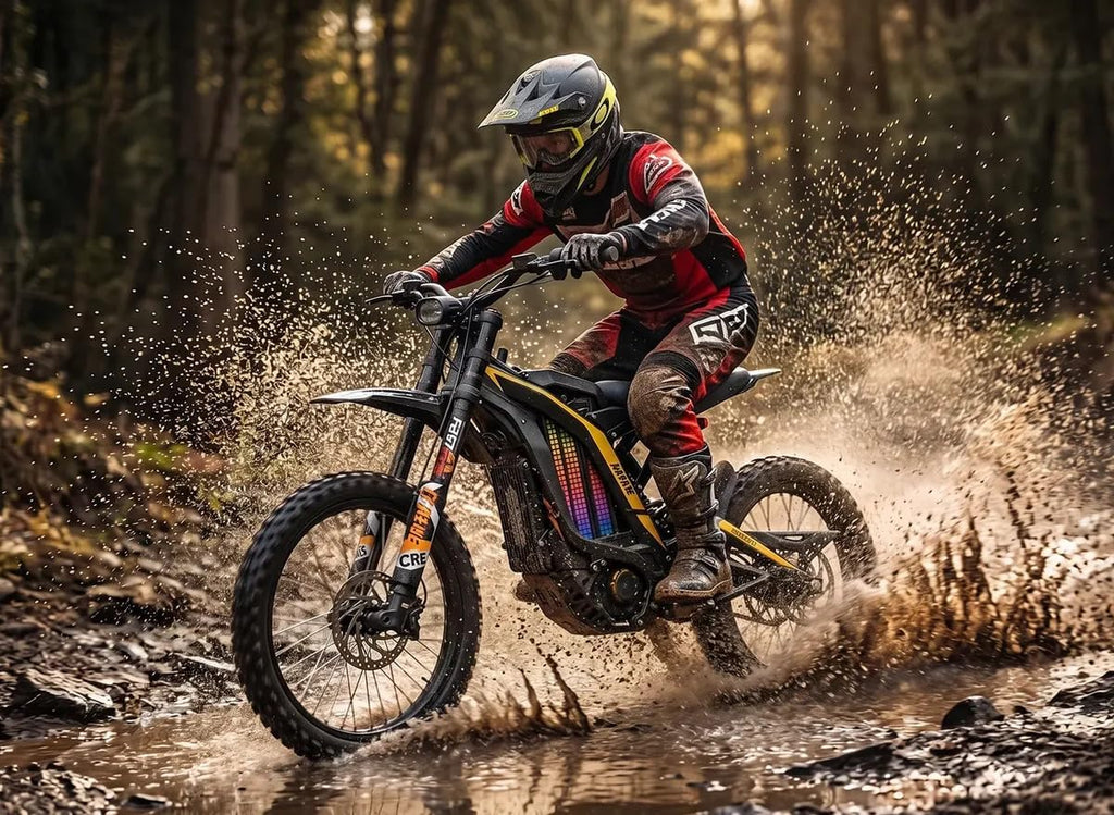 Natkie Electric Motorcycle Bike for Adults, Electric Dirt Bike 8000W(Peak) Mid-Mounted Motor 72V/30AH Removable Battery, Top Speed 50MPH/75Miles Off Road Electric Mountain Bike, Dual LED Headlight