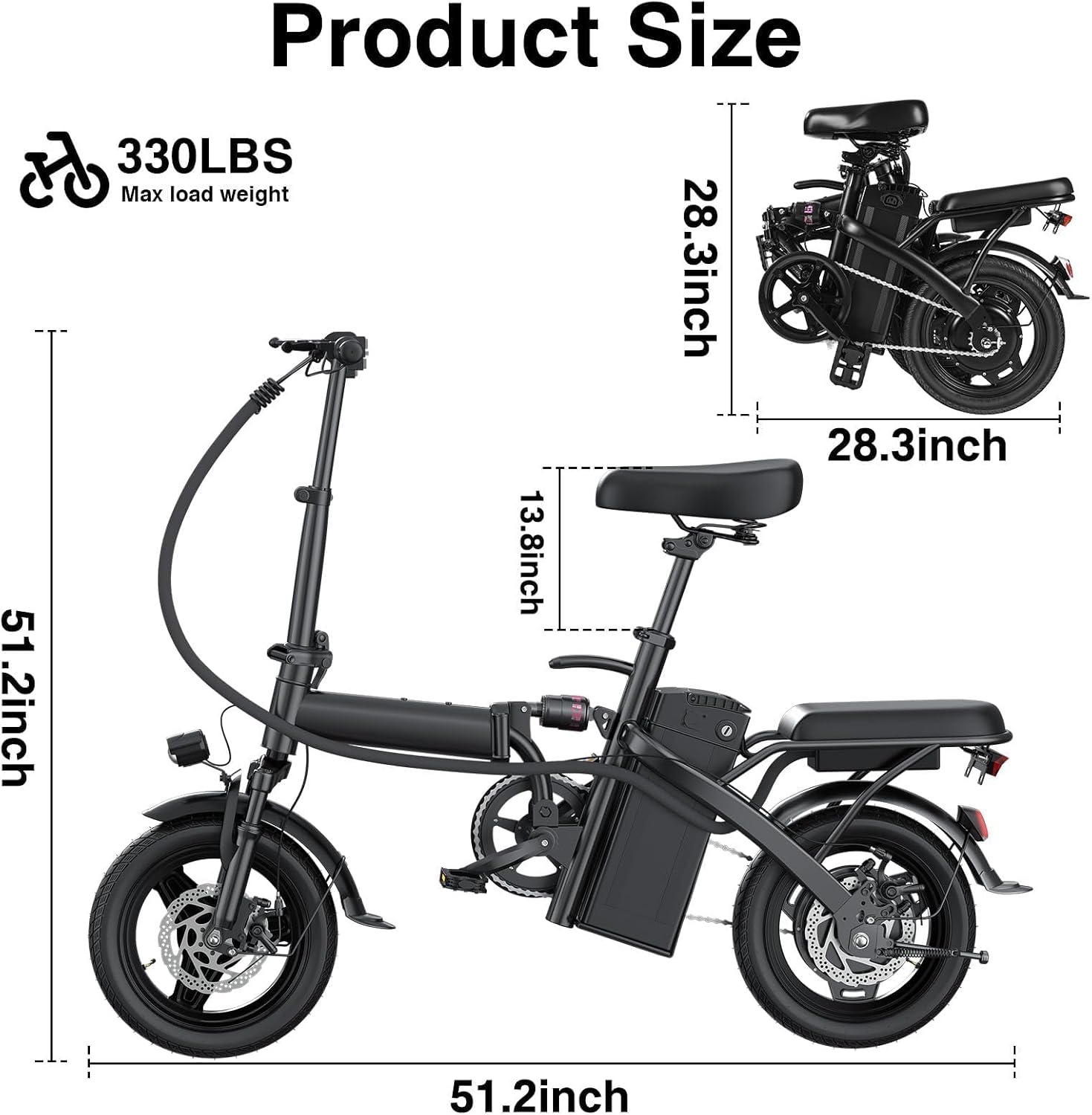 LELEKUAI Electric Bike for Adults, 560-1200W Peak Motor Commuter Ebike, 20-28MPH Speed, 32 Miles Range, Removable Waterproof Battery, Dual Disc Brakes Electric Bicycle, UL 2849 Certified