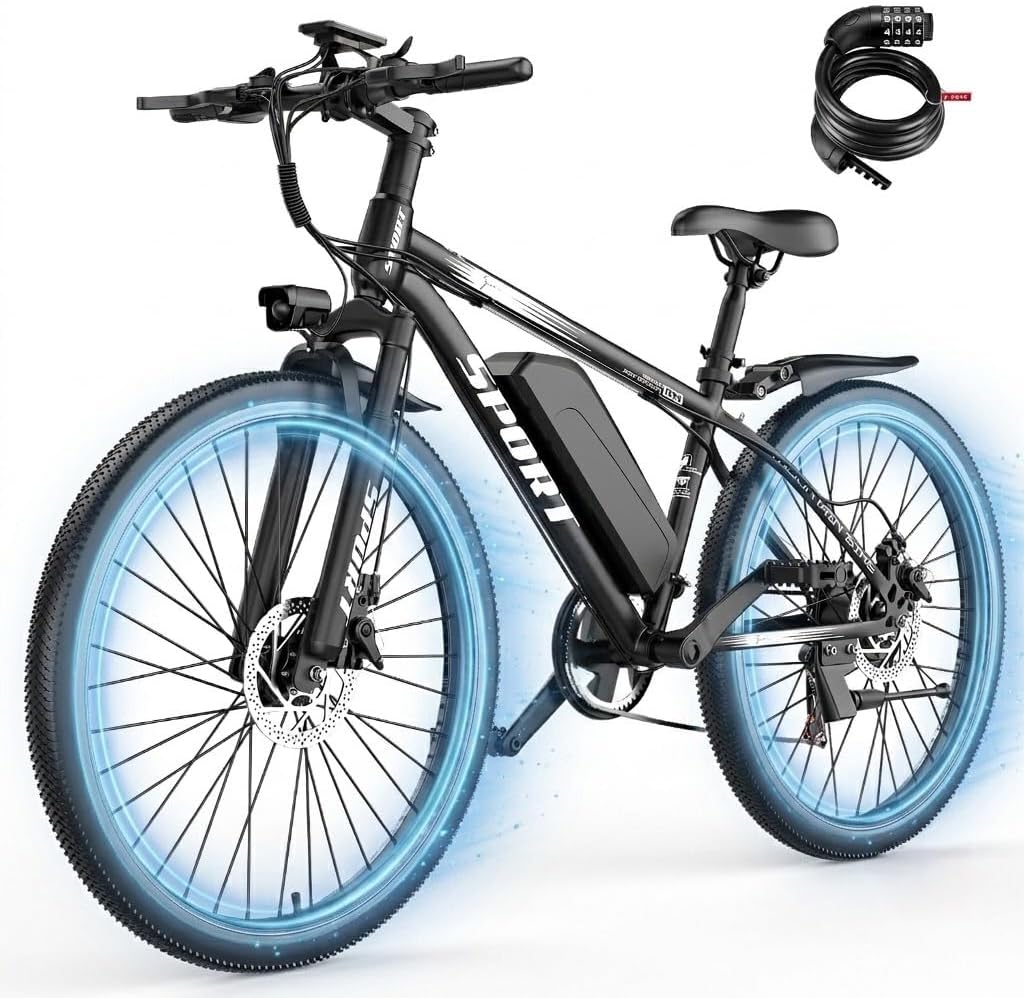 ASKGO Electric Mountain Bike for Adults, 1500W Peak Motor Ebike, 7 Speed