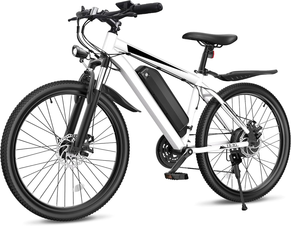 Electric Bike for Adults, 26" Ebike with 1000W Peak Motor, 20MPH 50Miles Electric Mountain Bike with 48V Removable Battery, 7-Speed, Front Suspension, LCD Display, UL 2849 Certified