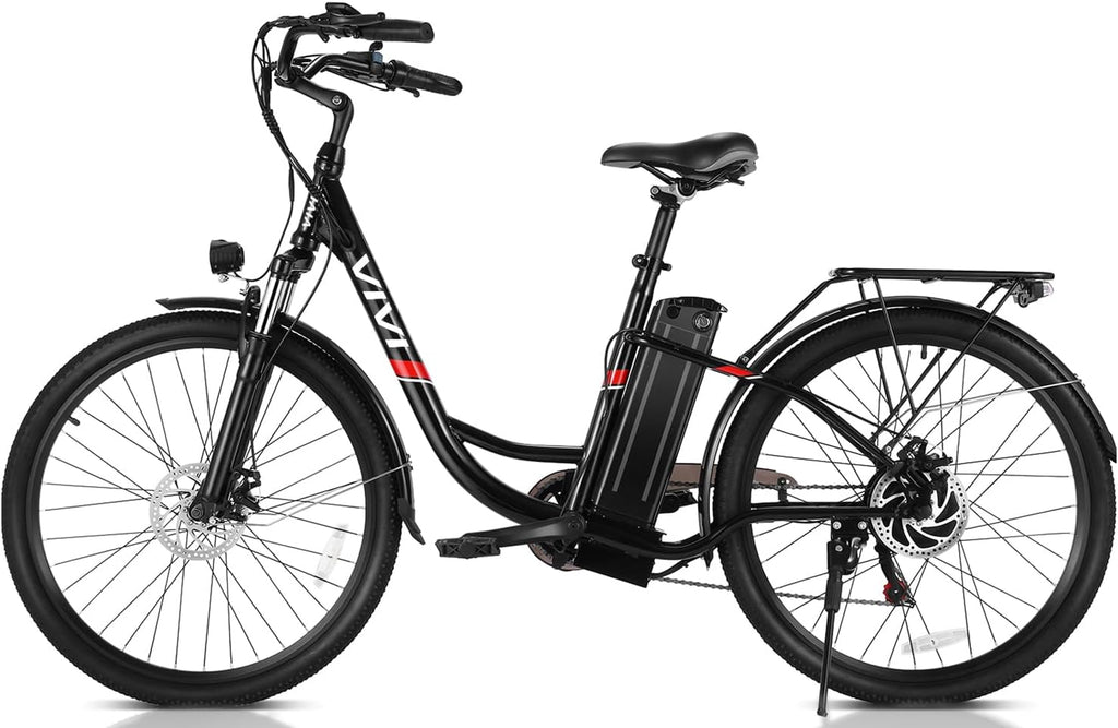 Vivi Electric Bike for Adults, 26'' Step Through Electric Commuter E Bike