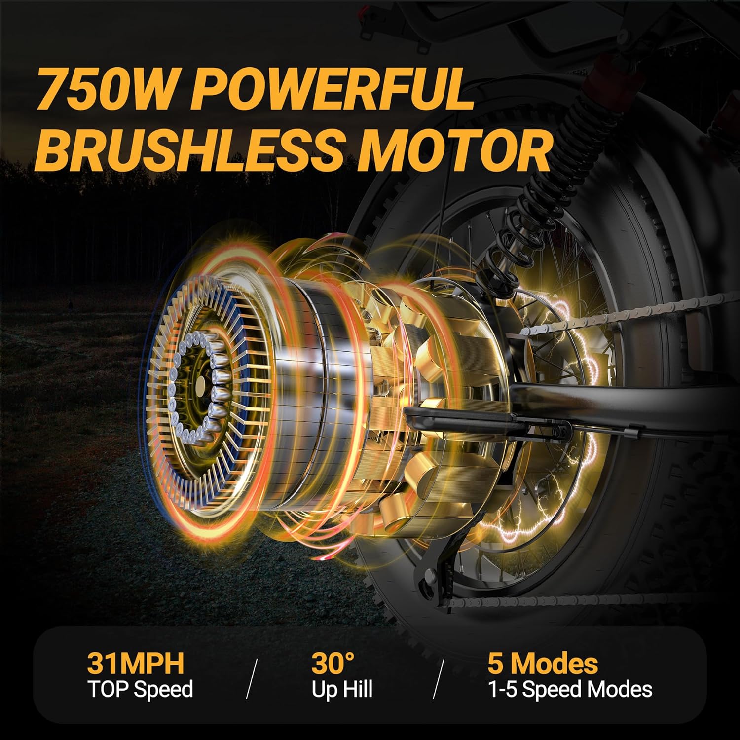 Electric E-Bike | Full Suspension | 1500W Peak Motor | 31/25 mph Top Speed | 25–70 Range | 48V 960/748 Wh Removable Battery | LED Headlights | 20/16-Inch All-Terrain Fat Tires |