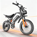 This electric bicycle is equipped with a high-performance 2500W peak brushless motor, with a top speed of up to an astonishing 28MPH and a torque of 50Nm, making it easy to handle 35 ° steep slopes, soft sand, and muddy forest roads.