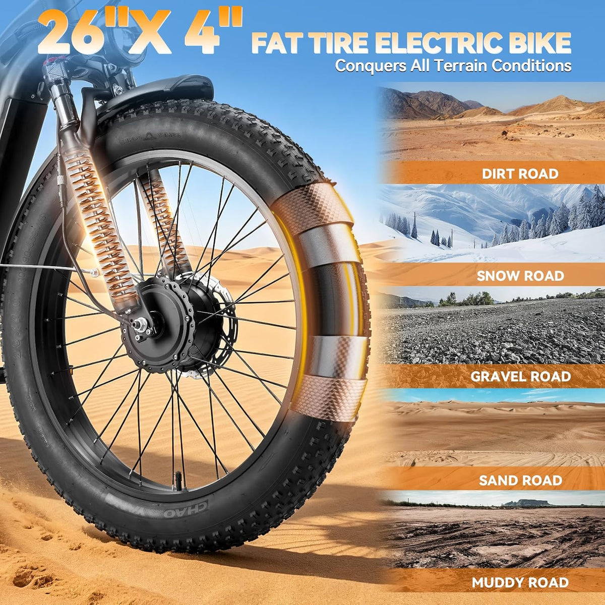 8000W Peak 52V Dual Motor Ebike for Adults,50 MPH Max Electric Dirt Bike