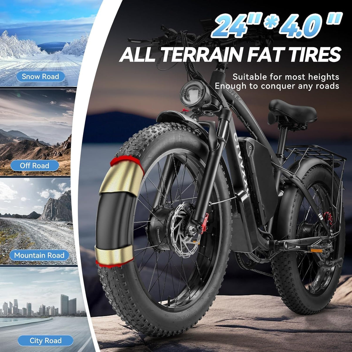 9000W Dual Motor Ebike for Adults Men,Max 48MPH Fast Electric Bike