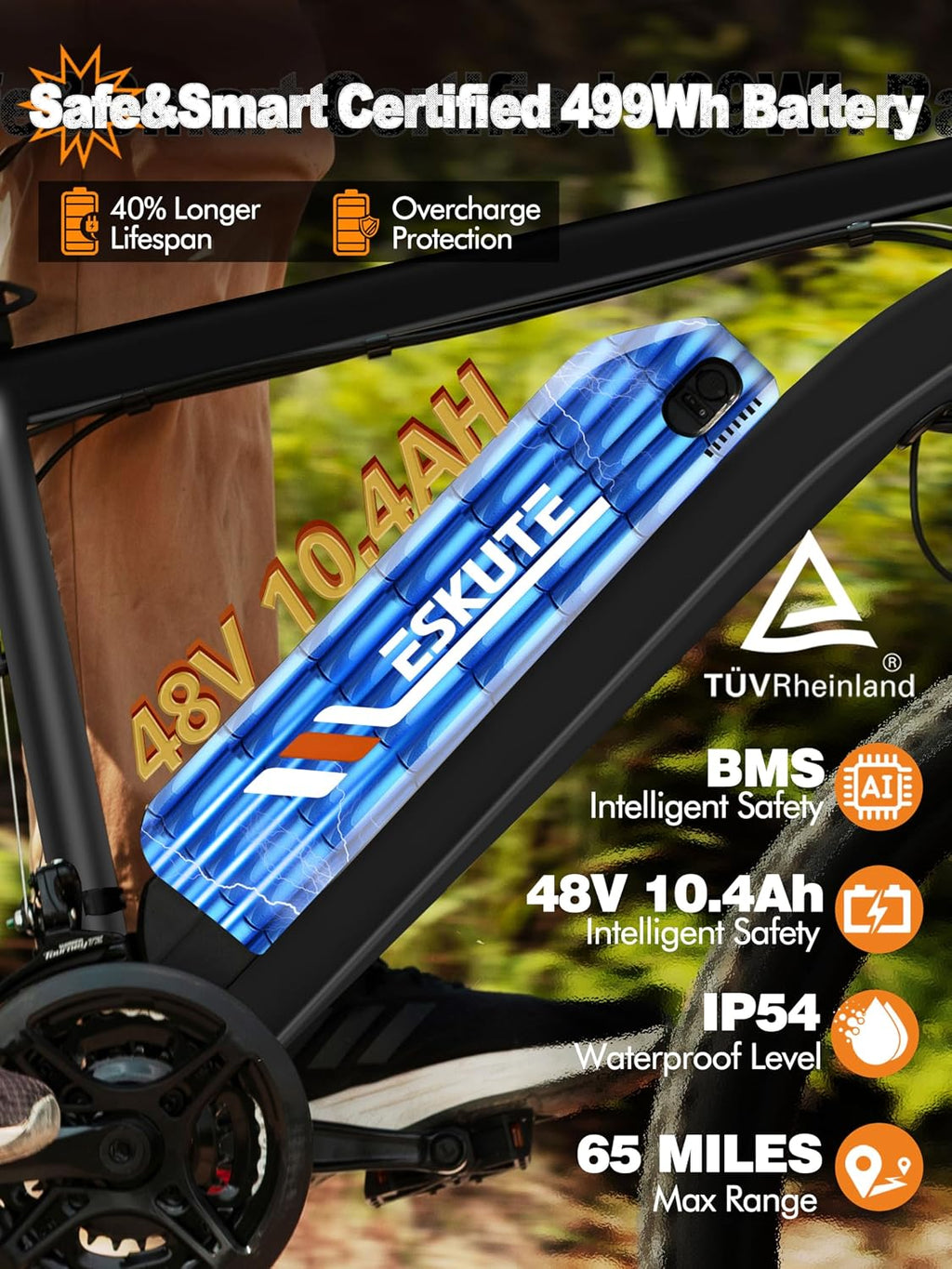 M200 Electric Bike for Adults – 21-Speed Gear 27.5" Mountain E-Bike, 1200W Peak Brushless Motor 28MPH, 48V 10.4Ah&13Ah Removable Battery, Up to 55-65 Miles Range, Step Over Commuter E-MTB, NFC Unlock
