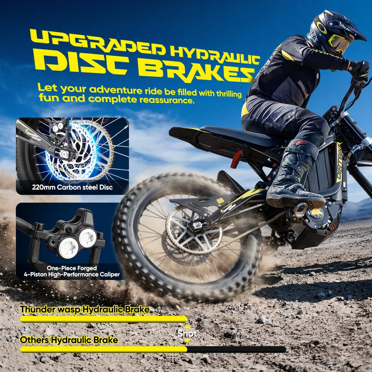 Thunderwasp XR16/X10/TE Electric Dirt Bike for Adult, 16KW Mid-drive Motor