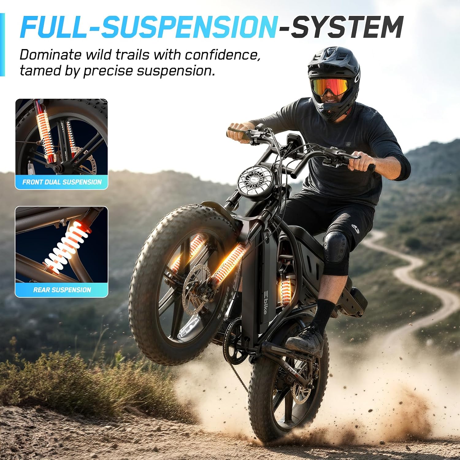 Electric Bike for Adults,48V15Ah Removable Battery Retro Ebike,Suspension