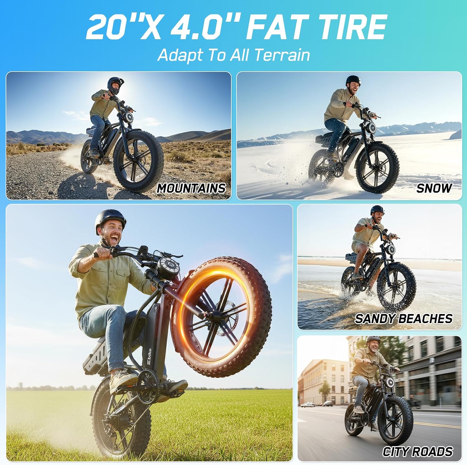 Electric Bike for Adults,48V15Ah Removable Battery Retro Ebike,Suspension