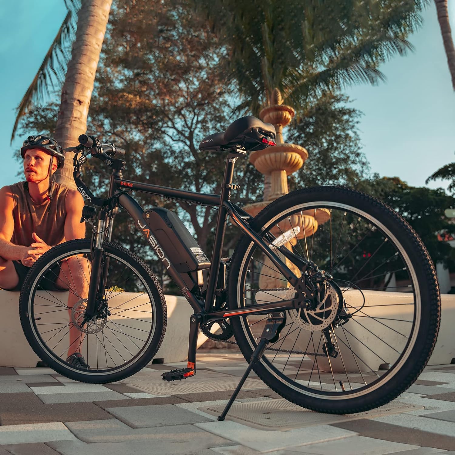 Jasion EB5 Electric Bike for Adults 26" tire with 1000W Peak Motor