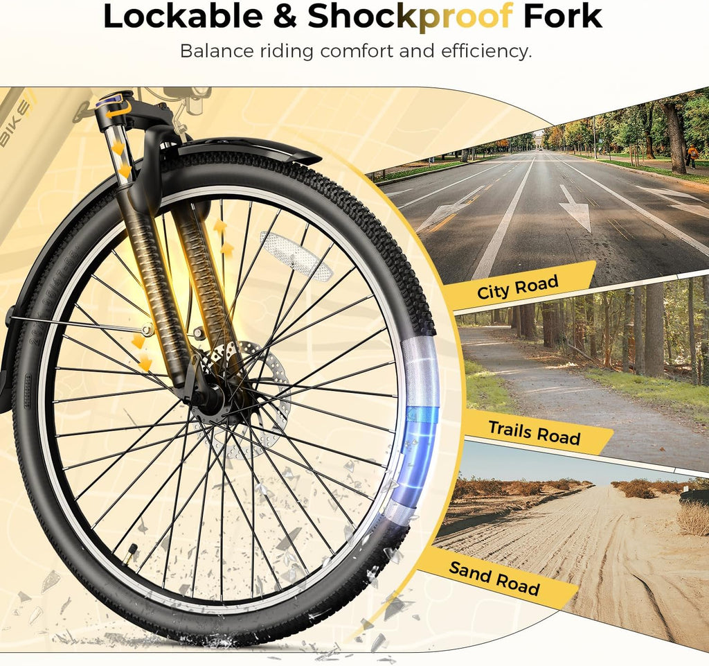 Heybike Cityscape 2.0 Electric Bike for Adults with Peak 1200W Motor, 468Wh Removable Battery, 50Miles 26" Electric Commuter Bike, 7-Speed,UL Certified
