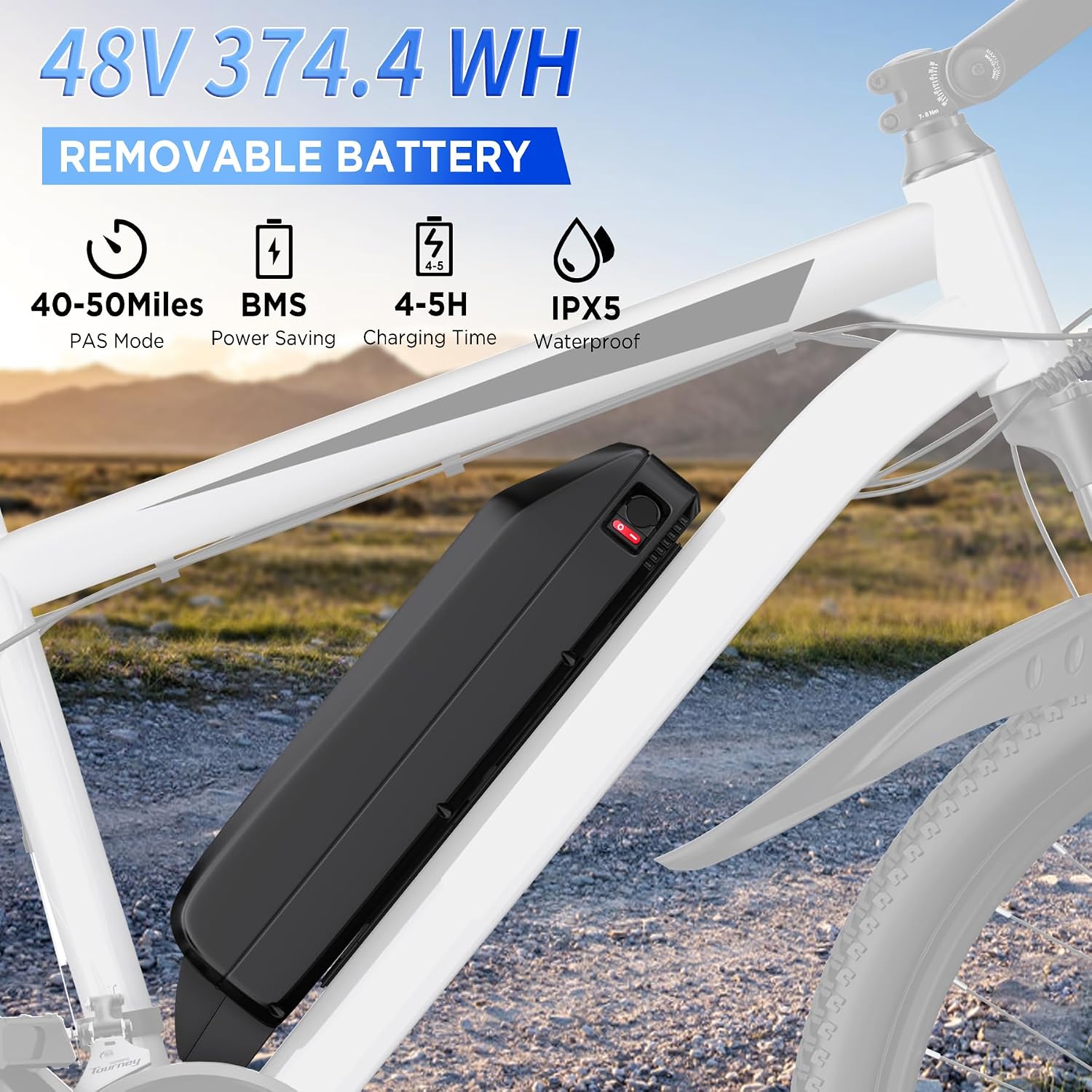 Electric Bike for Adults, 26" Ebike with 1000W Peak Motor, 20MPH 50Miles Electric Mountain Bike with 48V Removable Battery, 7-Speed, Front Suspension, LCD Display, UL 2849 Certified
