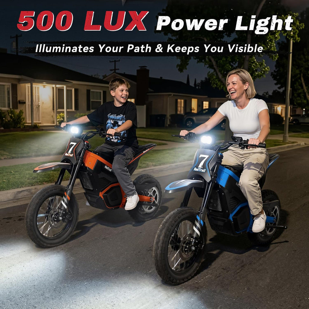 48V Electric Dirt Bike for Adults & Teens , Peak & 16-40 MPH