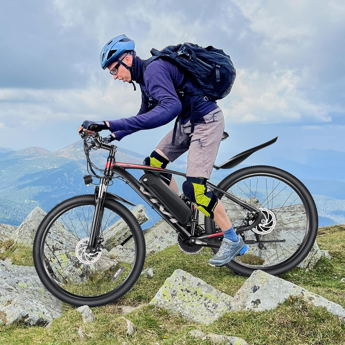 Vivi Electric Bike for Adults, 27.5" Electric Mountain Bike, 500W Class 2 eBike 48V 499WH Removable Battery, Up to 50 Miles Range, 21 S Adult Electric Bicycles