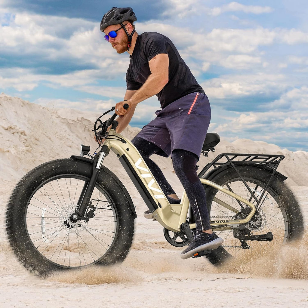 Vivi ACE07 Electric Bike for Adults, 26" x 4.0 Fat Tire Ebike