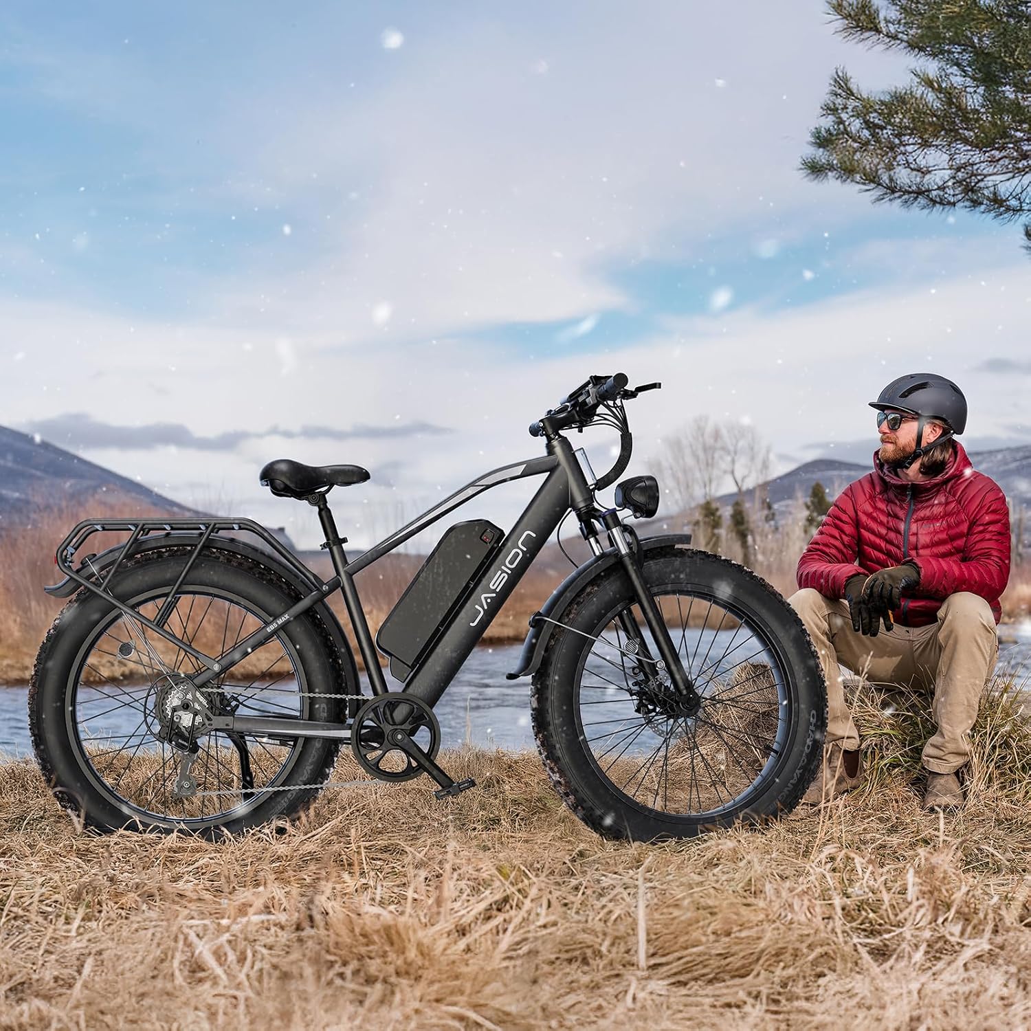 Jasion EB5 MAX Electric Bike for Adults 2000W Peak Motor, 48V 15Ah Battery