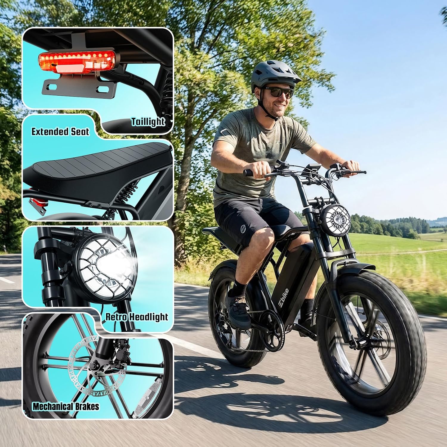 TST Electric Bike for Adults, 48V 15Ah Battery for Urban Cycling, Fat Tire