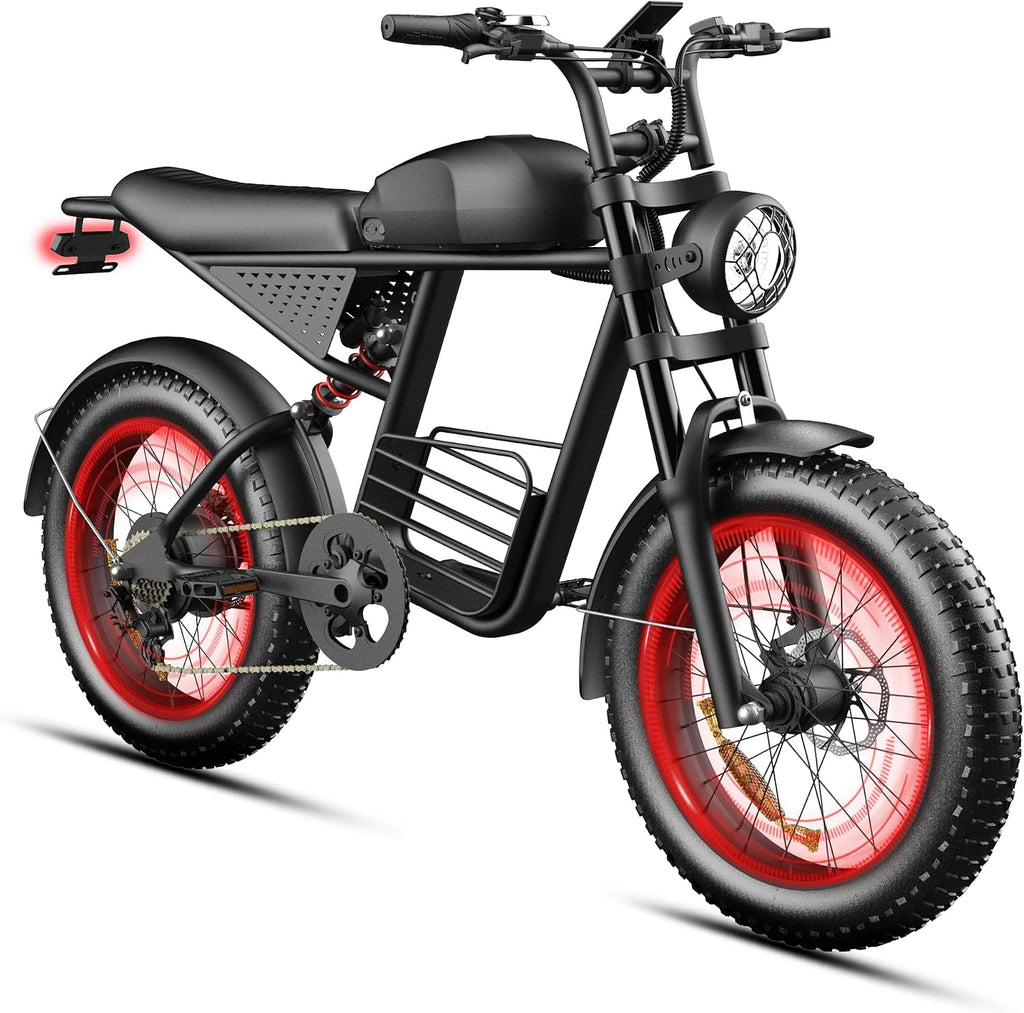 VEXXOR Electric Bike for Adults, 1000/1500/3000W 20" Fat Tire Ebike