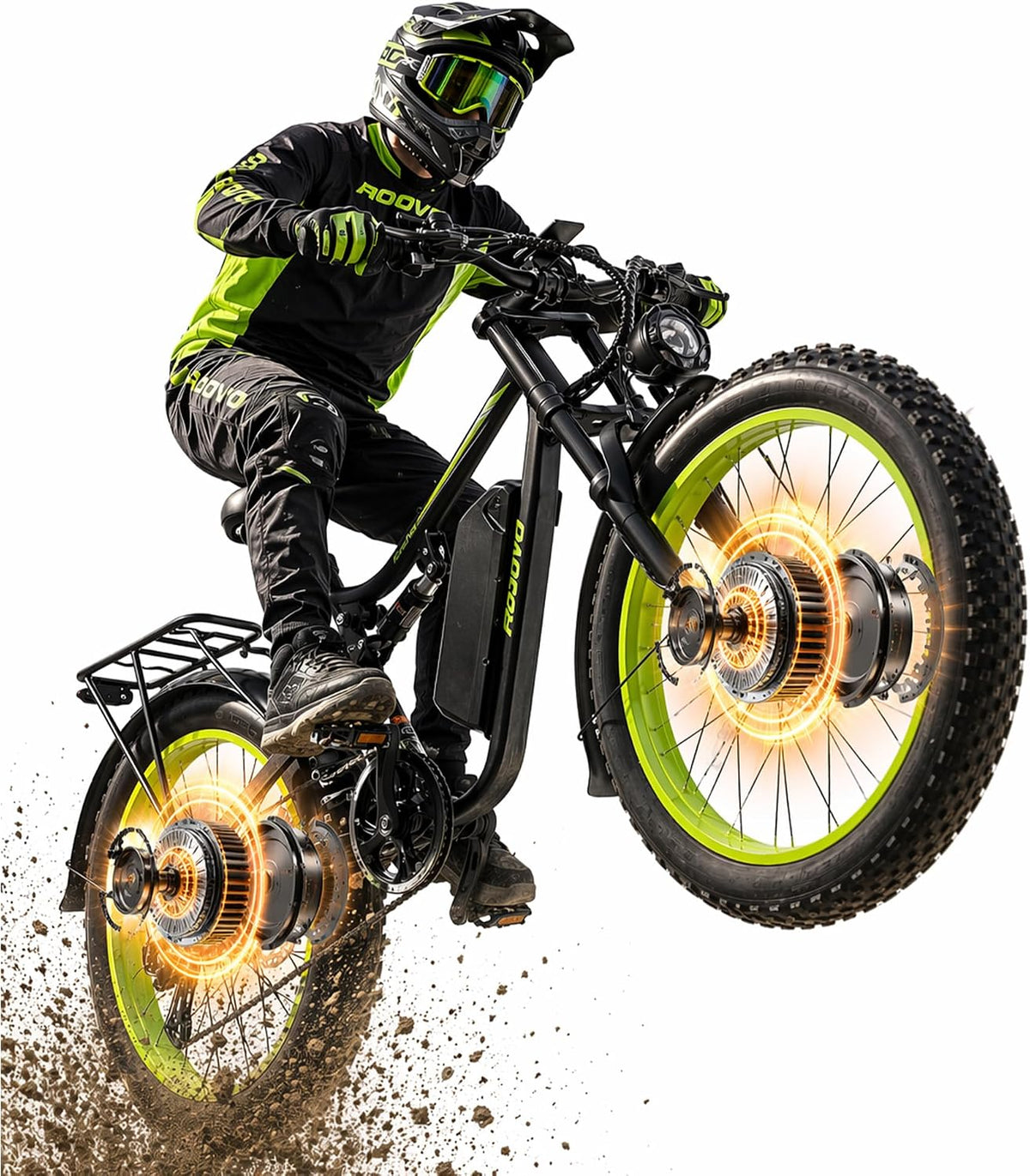 Roadvo Electric Bike for Adults Fat Tire Mountain E Bike